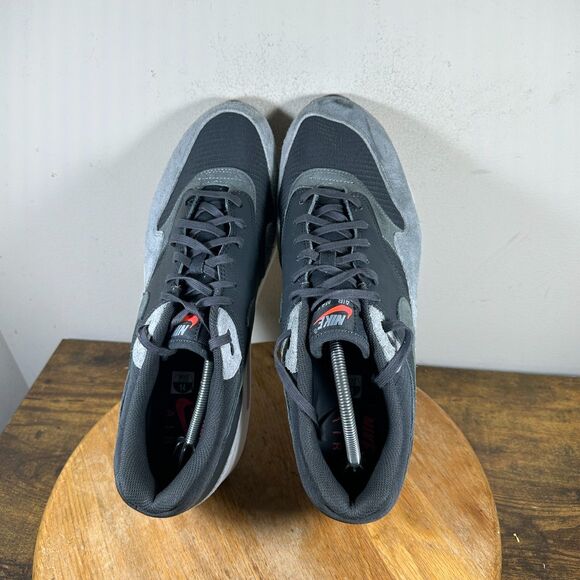 Nike Air Max 1 Premium Smoke Grey Flash Crimson Shoe Men's Size 14 HJ9292-070 - Picture 6 of 8